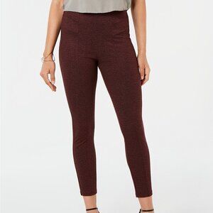 L318 Hue Red weed High-Waist Knit Leggings - XS